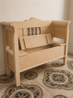 Chest box, bench, seat, lift-up chest 120 cm