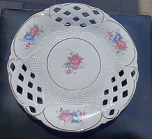 Luxus Hollóházi áttört falitányér / kínáló – Hajnalka mintás, 30 cm