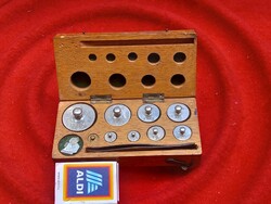 Retro vintage midcentury ékszer patika patikus órás mechanikus mérleg súlyok