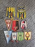 Vintage Csehszlovák/Szlovák foci zászló gyűjtemény 9 db – Ritka futball relikviák