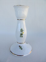 Hollóházi porcelán Erika mintás gyertyatartó 14 cm