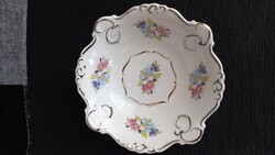 Porfin Cluj Napoca /Kolozsvár/ jelzett porcelán tálka virágdíszítéssel