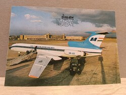 Malév Tu-154 repülőgép (HA-LCE) Ferihegyi repülőtéren, 1975 körül
