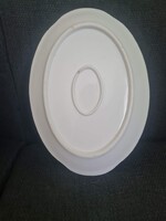 Hatalmas, vastag falú fehér porcelán pecsenyés kínálótál – 40 x 28 cm