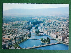 Postcard Switzerland 1962. Geneva view; commemorative postmark: the WHO geneva conference in april