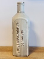 Vintage  kerámia gyógyszeres palacktörténelmi amerikai Dr. Miles laboratorium felirattal