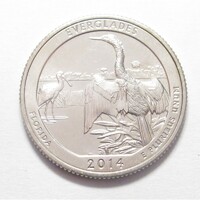 USA,quarter dollar 2014 S - Everglades aUNC+ nikkel