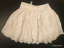 SZOKNYA - LÁNY - HÍMZETT - MADIERÁS - hossz - 37 cm - derék - 60 cm  - PAMUT - HIBÁTLAN
