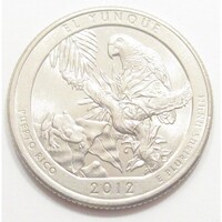 USA,quarter dollar 2012 P - El Yunque aUNC+ nikkel