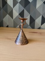Fém Iparművész Gyertyatartó Női Alak Figura 9,5cm