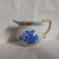 Antik Herendi porcelán kiöntő kék Apponyi kézifestett mintával