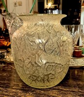 Antik Loetz repesztett váza, 23,5 cm