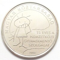 Magyarország,50 forint 2005 - Gyermekmentő szolgálat aUNC+ nikkel