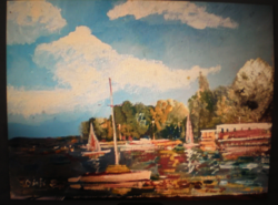 BÁNFI JÓZSEF CSODÁLATOS ALKOTÁSA , BALATON , VITORLÄS , HAJÓ