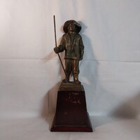 Kohász , öntőmunkás réz, vagy bronz szobor 25 cm