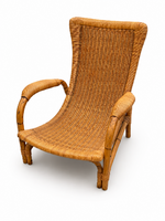 Rare vintage ARCO lounge chair – natural rattan, organic form