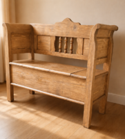 Chest box, bench, seat, lift-up chest 120 cm