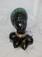 Izsépy Margit : Afroamericai  art deko női fej   A2