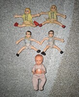 Retro öreg vintage mini pici babák