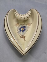 Zsolnay kézzel festett Búza virágos porcelán gyűrűtartó