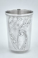 Szecessziós, ezüst (84 zolotnik) orosz kiddush pohár, Józef Waśniewski