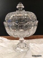 1,85 kilogramm ÓLOMKRISTÁLY BONBONIER  - 26 x 18 cm - HIBÁTLAN