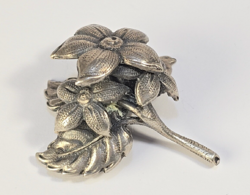 Art Nouveau Antique Silver Flower Tongs - Beautiful Goldsmith Work