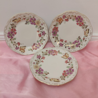 Hibátlan! Zsolnay porcelán pillangó mintás csemegés tányérok