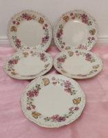 Hibátlan! Zsolnay porcelán pillangó mintás süteményes tányérok