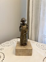 Girl Figurine in Tin