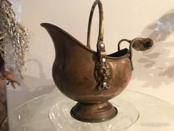 RÉZKASPÓ - ANTIK - 19 x 16 cm + FÜL - 8 cm - PORCELÁN