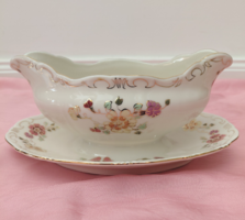 Zsolnay pillangó mintás porcelán szószos tál hibátlan
