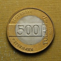 Szlovénia 2002 500 Tolarjev bimetál