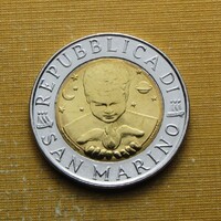 San Marino 1998 500 Líra bimetál