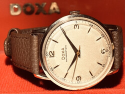 Gilosált számlapos aranytokos (14 K) DOXA bőrszíj c380 doxa szerkezet Pontos fémjelek mindenhol