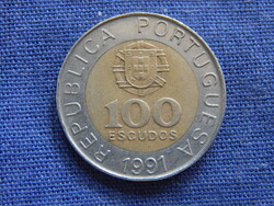 Portugália  100 Escudo 1991 bimetál