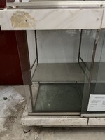 Retró fémvázas üvegpult / vitrin