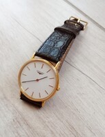Longines aranyozott ferfi svajci quartz karora szep allapotban!