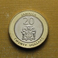 Jamaica 2000 20 Dollars bimetál