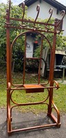Hatalmas hibátlan THONET / KOHN előszoba fogas dupla akasztókkal, fiókkal, tükörrel
