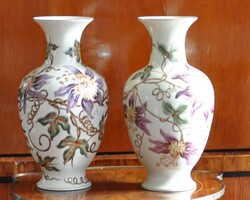 Zsolnay Orchideás Nagyméretű Vázák 40 cm Párban Eladó! Jelzettek és Szignáltak!