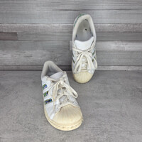 Adidas fehér lány sportcipő csillogó csíkokkal, 35