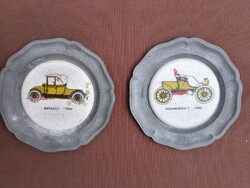 Ón falitál pár autómobil kerámia berakással