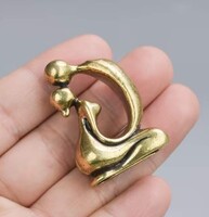 Tömör, öntött réz Páros ölelés, (Romantikus ölelő figurák)
