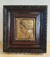 Ludwig van Beethoven bronz plakett Franz Stiasny (1881–1940) készített az 1920-as és 1930-as évek