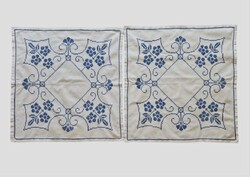 2 db vintage háziszőttes hímzett beregi terítő 60x60 cm