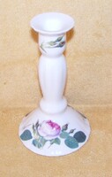 Angol porcelán rózsás gyertyatartó Roy Kirkham