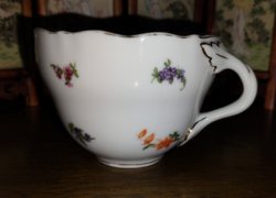 HÜTTL TIVADAR / HÜTTL HUNGARY 1930-1940 VIRÁGMINTÁS PORCELÁN CSÉSZE – HIBÁTLAN
