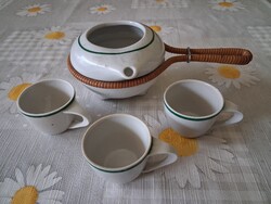 Ritka retro Zsolnay kávéskészlet Várdeák Ildikó