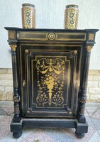 Antik Réz intarziàs Bull stílusú Empire Biedermeier korú komód találó